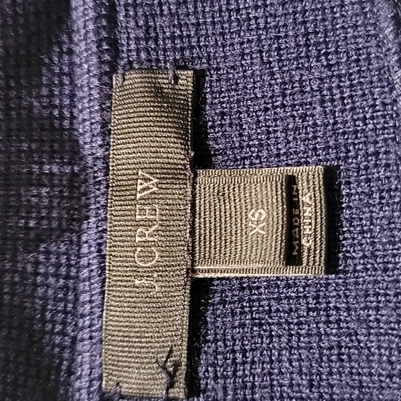 J. Cew Wool Open Front Sweater Blazer Knit Jacket Blue Merino wool size Xs - Picture 2 of 5